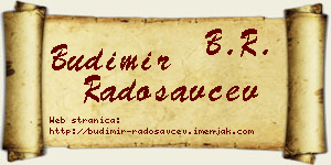 Budimir Radosavčev vizit kartica
